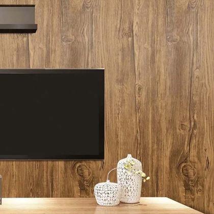 Imaginea din Folie autocolantă pentru pardoseală 200x60 cm - lemn închis la culoare