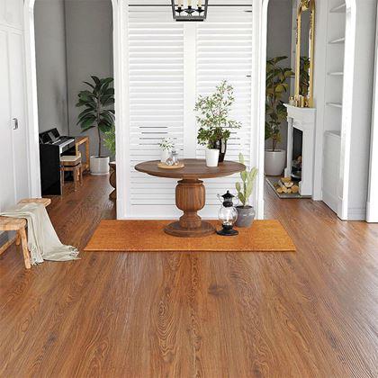 Imaginea din Podea autocolantă 200x60 cm - lemn închis la culoare