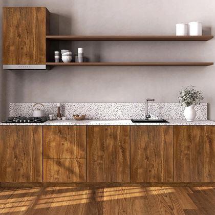 Imaginea din Folie autocolantă pentru pardoseală 200x60 cm - lemn închis la culoare