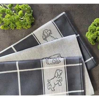 Imaginea din Set de 3 prosoape de bucătărie din bumbac - căței