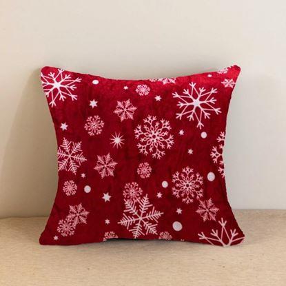 Imaginea Husă pentru pernă din microfibră 45 x 45 cm - Fulgi de zăpadă