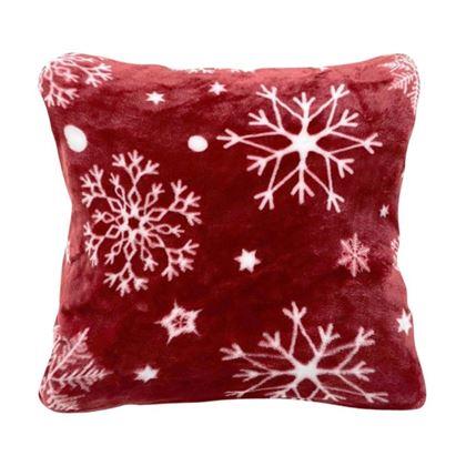 Imaginea din Husă pentru pernă din microfibră 45 x 45 cm - Fulgi de zăpadă