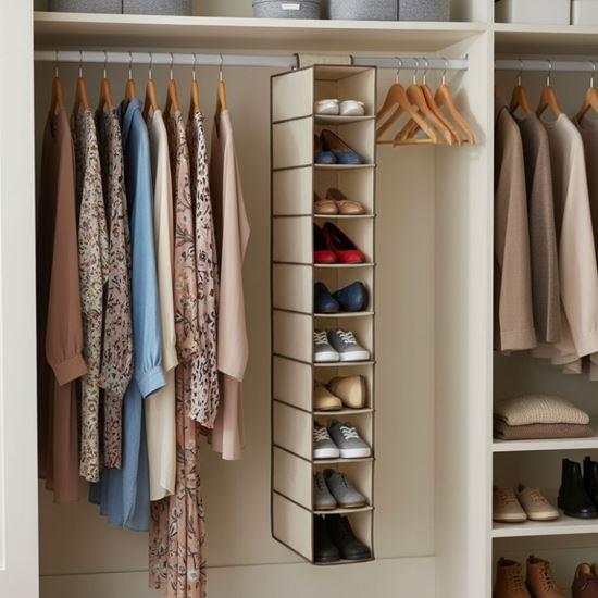 Imaginea din Organizator suspendat pentru dulap cu 10 compartimente