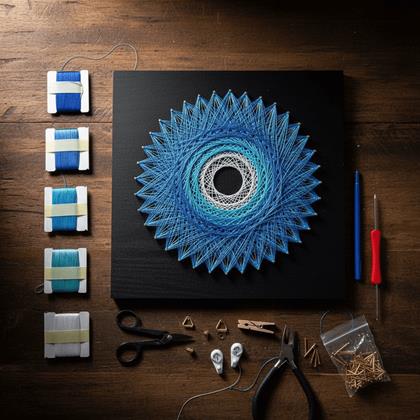 Imaginea din Set creativ String Art - Mandala