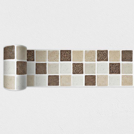 Imaginea din Bandă autoadezivă mosaic - amestec maro
