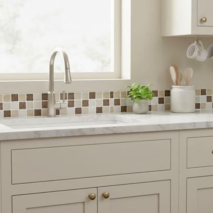 Imaginea din Bandă autoadezivă mosaic - amestec maro