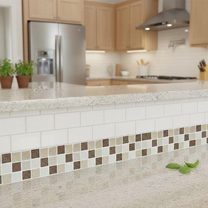 Imaginea din Bandă autoadezivă mosaic - amestec maro