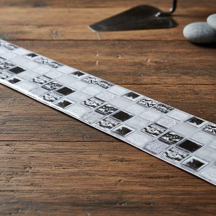 Imaginea din Bandă autoadezivă mosaic - amestec gri