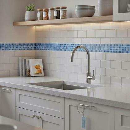 Imaginea din Bandă autoadezivă mosaic - amestec albastru