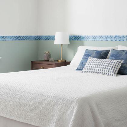 Imaginea din Bandă autoadezivă mosaic - amestec albastru