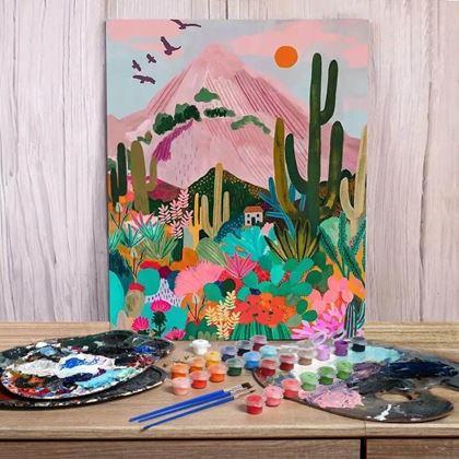 Imaginea din Set cadou de pictură – pânză 50x40 cm, set de culori și pensule