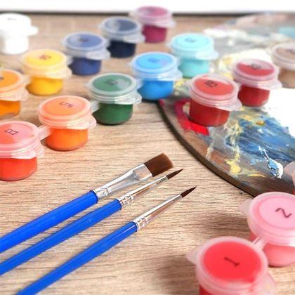 Imaginea din Set cadou de pictură – pânză 50x40 cm, set de culori și pensule
