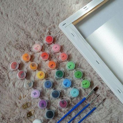 Imaginea din Set cadou de pictură – pânză 50x40 cm, set de culori și pensule