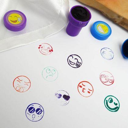 Imaginea din Ștampile pentru copii emoticoane - 10 buc