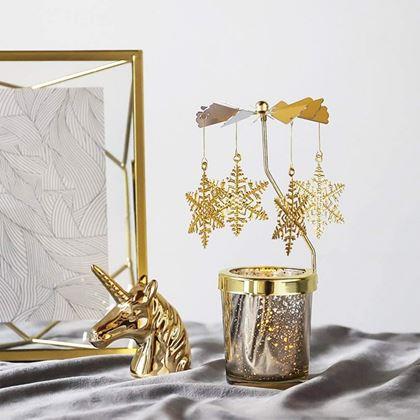 Imaginea din Lustru rotativ  -  fulgi de zăpadă