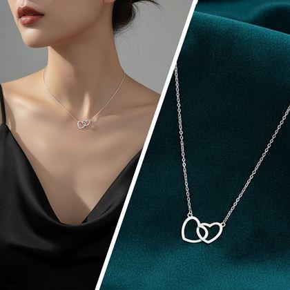 Imaginea din Lănțișor cu pandativ - inimi înlănțuite