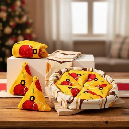 Imaginea din Set 4 perechi de șosete - pizza