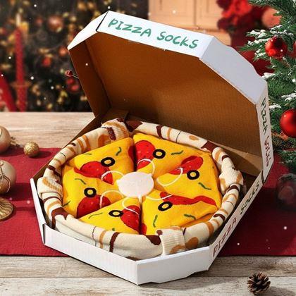 Imaginea din Set 4 perechi de șosete - pizza