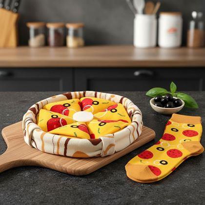 Imaginea din Set 4 perechi de șosete - pizza