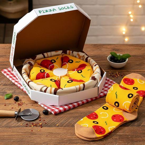 Imaginea din Set 4 perechi de șosete - pizza