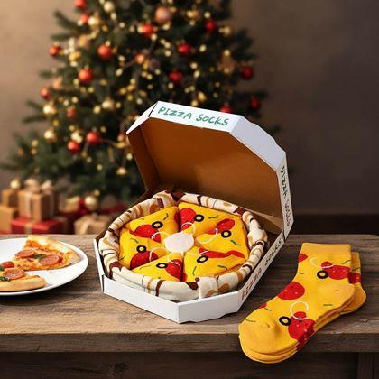 Imaginea din Set 4 perechi de șosete - pizza