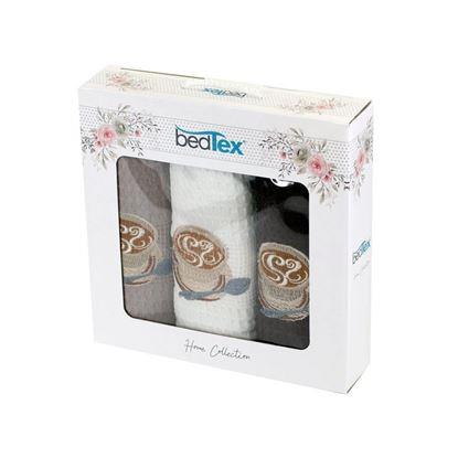 Imaginea Set cadou prosoape vafe 3 bucăți - cafea