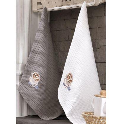 Imaginea din Set cadou prosoape vafe 3 bucăți - cafea