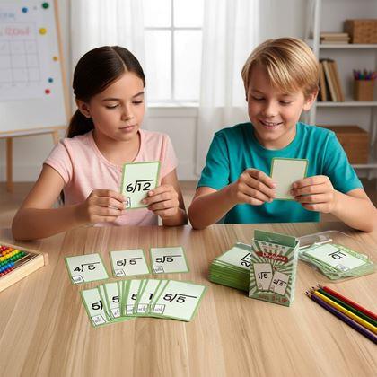 Imaginea din Set de carduri matematice 36 buc. - împărțire