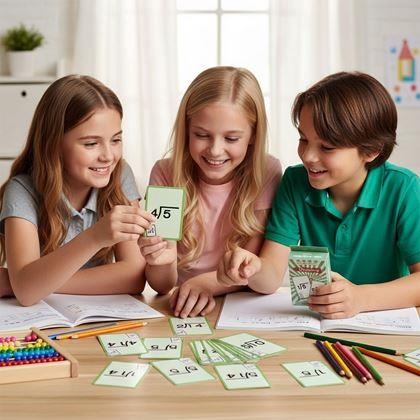 Imaginea din Set de carduri matematice 36 buc. - împărțire