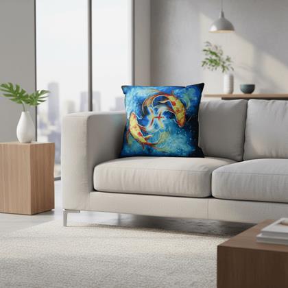 Imaginea din Husă de pernă cu zodie - pești