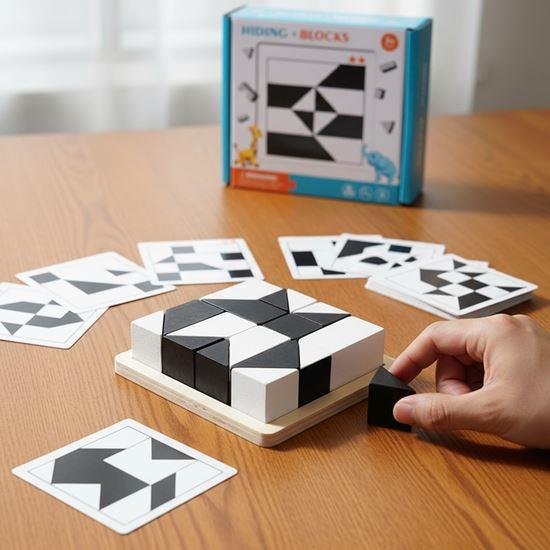 Imaginea din Tangram alb-negru