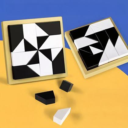 Imaginea din Tangram alb-negru