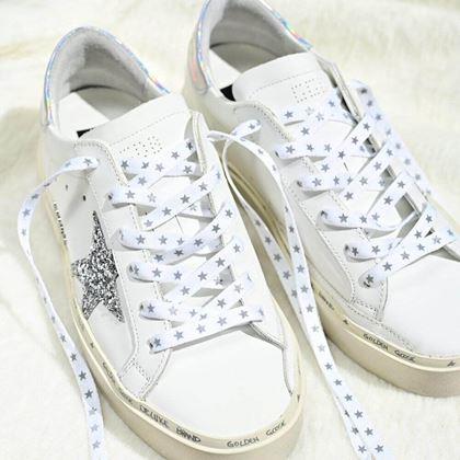 Imaginea din Ţeşi cu stele reflectorizante  -  alb