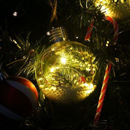 Imaginea din Bilă LED de Crăciun pentru brad -  ace de pin