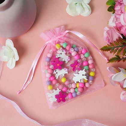 Imaginea din Set colier si bratara din margele de lemn