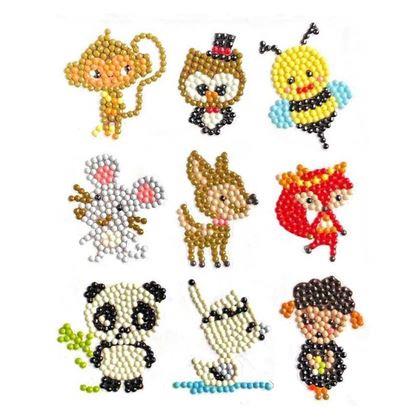 Imaginea din Pictură cu diamante pentru copii autocolante  -  mix animale