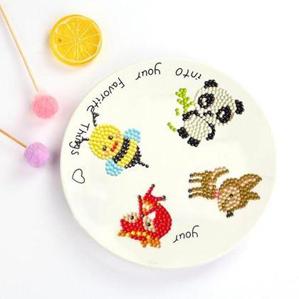 Imaginea din Pictură cu diamante pentru copii autocolante  -  mix animale