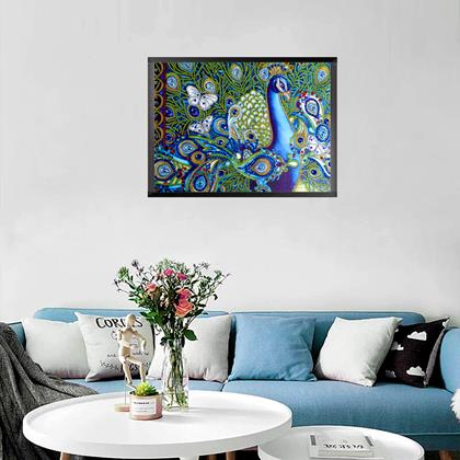 Imaginea din Pictură cu diamante deluxe  -  păun