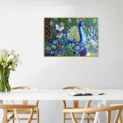 Imaginea din Pictură cu diamante deluxe  -  păun