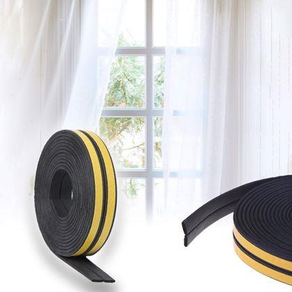 Imaginea din Bandă de etanșare autocolantă pentru ferestre și uși 2,5 m -  negre