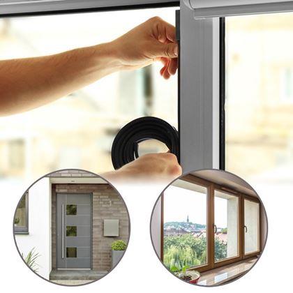 Imaginea din Bandă de etanșare autocolantă pentru ferestre și uși 2,5 m -  negre