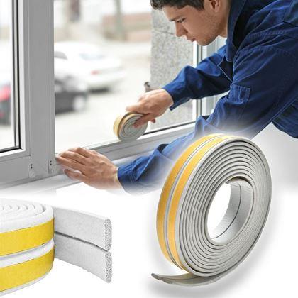 Imaginea din Bandă de etanșare autocolantă pentru ferestre și uși 2,5 m -  gri
