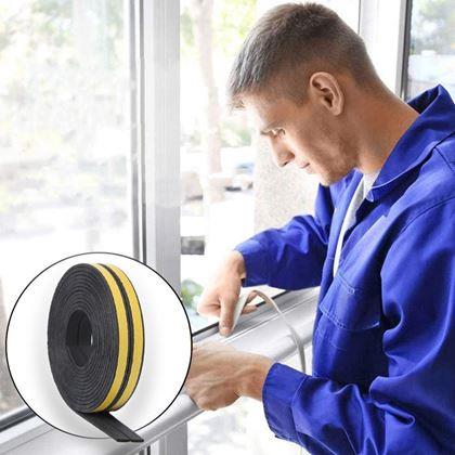 Imaginea din Bandă de etanșare autocolantă pentru ferestre și uși 2,5 m -  negre