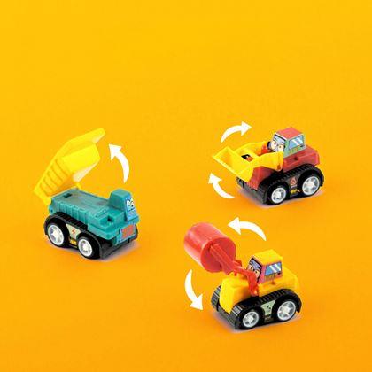 Imaginea din Set de 6 mașinuțe cu mecanism de întoarcere, într-o geantă transparentă