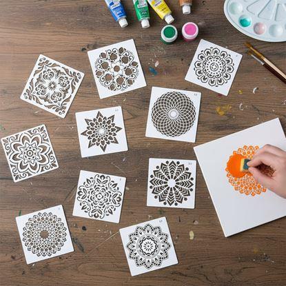 Imaginea Șabloane pentru pictat mandale 10 buc
