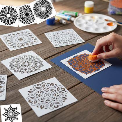 Imaginea din Șabloane pentru pictat mandale 10 buc