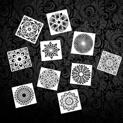 Imaginea din Șabloane pentru pictat mandale 10 buc