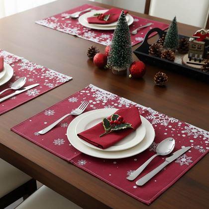 Imaginea din Suporturi pentru masă de Crăciun - fulgi de zăpadă