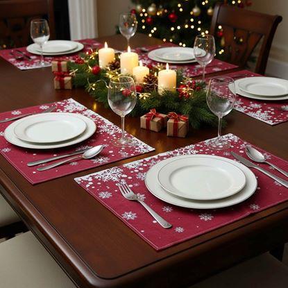 Imaginea Suporturi pentru masă de Crăciun - fulgi de zăpadă
