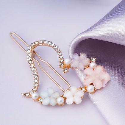 Imaginea din Alegeți florale cu pietricele pentru păr 4 bucăți